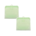 thumbnail image 1 of Oleegame 2 Pcs Boîtes à Collations pour Enfants pour l'École Sac de Rangement Alimentaire en Silicone Réutilisable Sac à Sandwich Sac de Congélation Scellé Sac à Collation Liquide Lunch Fruit Sac de Produits Frais / Meilleur Sac de Rangement et de Cuisson (1 Pce) Vert, 1 of 9