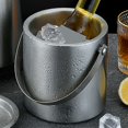 thumbnail image 3 of jifeng Seau à Glace avec Couvercle Confortable Poignée de Transport à Double Paroi pour Refroidir la Bière 2L, 3 of 9