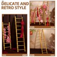 thumbnail image 3 of SEWACC 3pcs Ladder Decorative Wood Ladder Khaki Delicate Design for Celebration with Lovers, 3 of 8