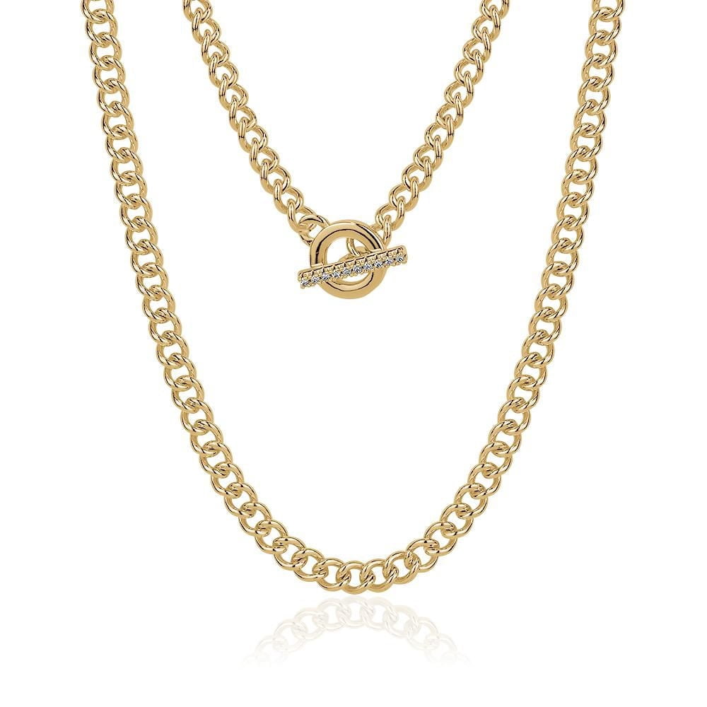 Luxury Designs Gold-plated Cable Chain Peak Chain