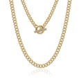 thumbnail image 1 of Luxury Designs Gold-plated Cable Chain Peak Chain, 1 of 2