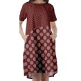 thumbnail image 3 of Moomaya Short Sleeve Dresses Plus Size Women Scoop Neck Mini Tunic Dresss, 3 of 4