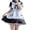 Black, variant on Womens Short Sleeve Tops Women Lovely Maid Cosplay Costume Outfit Dress Clothes Dress Bow Apron Short Sleeved Square Collar Lace Women Short Sleeve Tops Short Sleeve Dress for Women