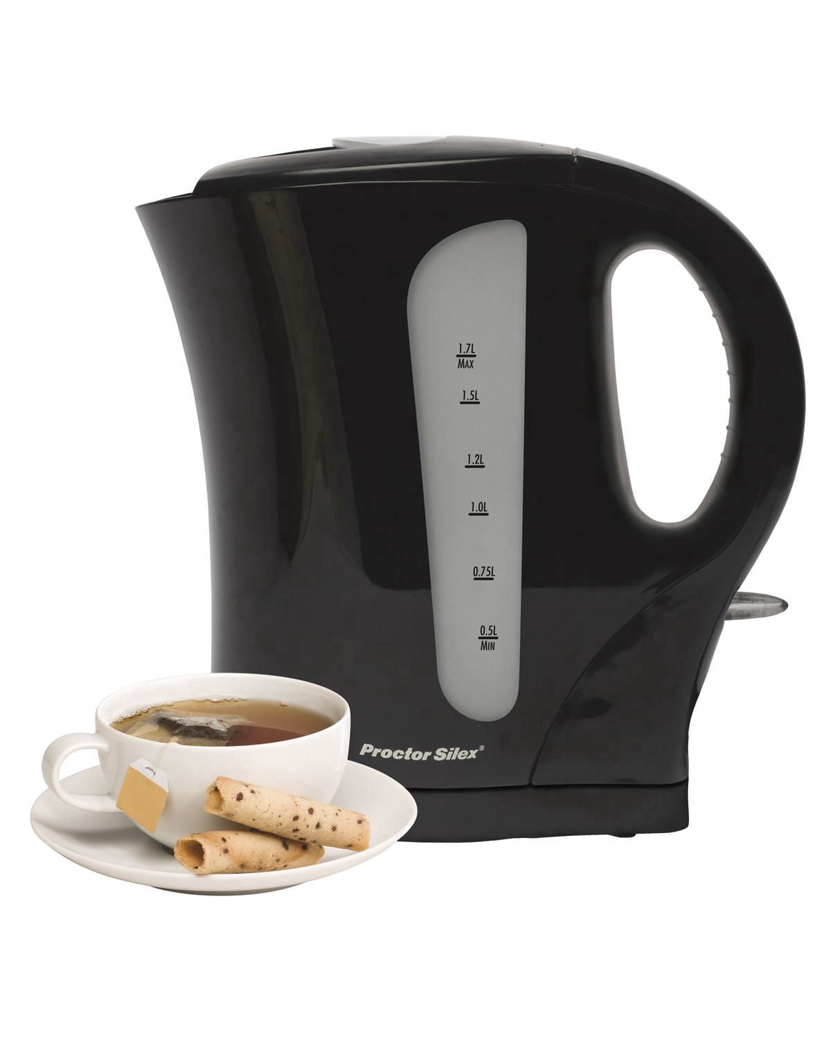 Proctor Silex 1.7 L Cordless Electric Kettle, Plastic Housing, 1500 Watts, Model K4097