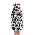 thumbnail image 4 of Faithtur Universal Warm Hooded Sweater Fashion Printing Mink Wool Home Clothes, 4 of 6