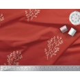 thumbnail image 3 of Soimoi Red polyester Crepe Fabric Artistic Leaves Fabric Prints By Yard 42 Inch Wide, 3 of 3