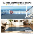 thumbnail image 2 of VEVOR Gray Marine Carpet, 6' x 13.1', Polyester Fiber, Anti-Slide, Water-Proof Back, Easy Clean, 2 of 9