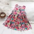 thumbnail image 2 of Yanlir Robe d'Été Sans Manches à Encolure Ronde pour Tout-Petites Filles 1-7 Ans, Robe Décontractée à Imprimé Graphique pour Adorable (Multicolore#5, 4 Ans), 2 of 5