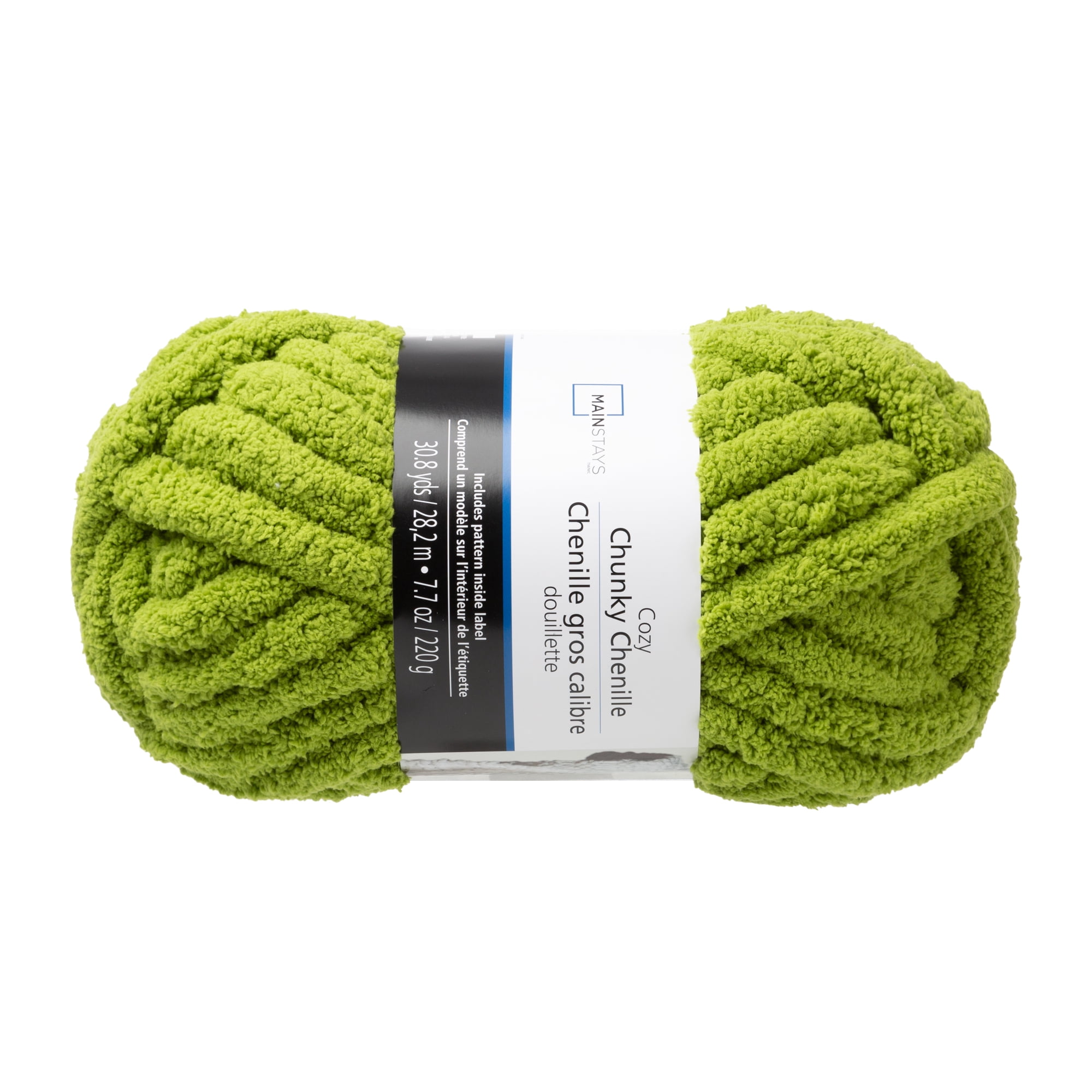 MS Chenille Gros Calibre  Chartreuse Fil Polyester