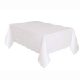 thumbnail image 1 of Unique Industries' White Rectangular Plastic Tablecloth, 54" x 108", 1 of 3