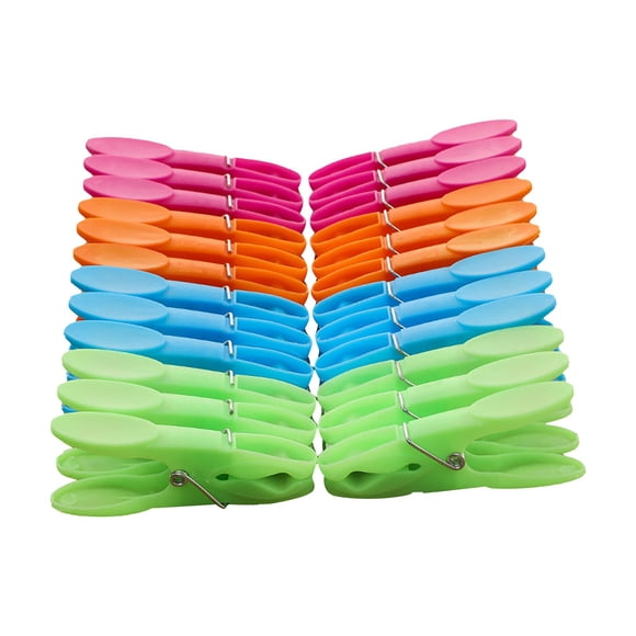 pdqouc 48 Pieces Clothes Pins Windproof Clothes Pins Strong Cloths Clips Laundry Home for Indoor Outdoor Washing Windproof Supplies (Multi Color)