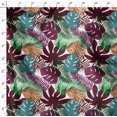 thumbnail image 4 of Soimoi Purple Rayon Fabric Tropical Leaves Printed Fabric 1 Yard 56 Inch Wide, 4 of 5