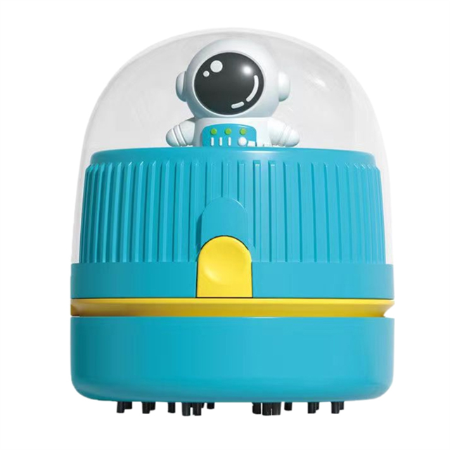 Desk Vacuum Cleaner Handheld Tabletop Vacuum Cleaner with Night Light Cordless USB Rechargeable Vacuum Blue