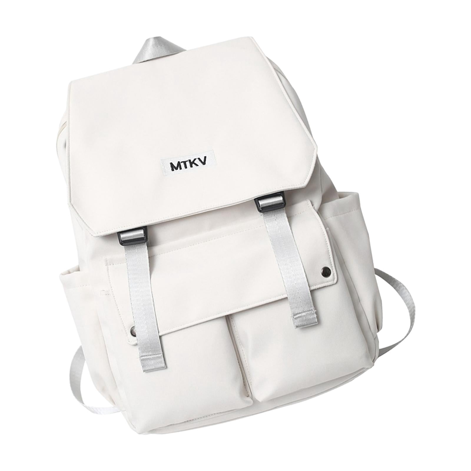 Tachiuwa High School Backpack School Bag Daypack Travel Bag for Female Students Teens White