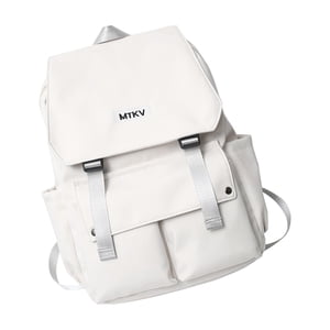 Tachiuwa Sac à dos de l'école secondaire Sac de voyage de jour pour les étudiantes Adolescents Blanc