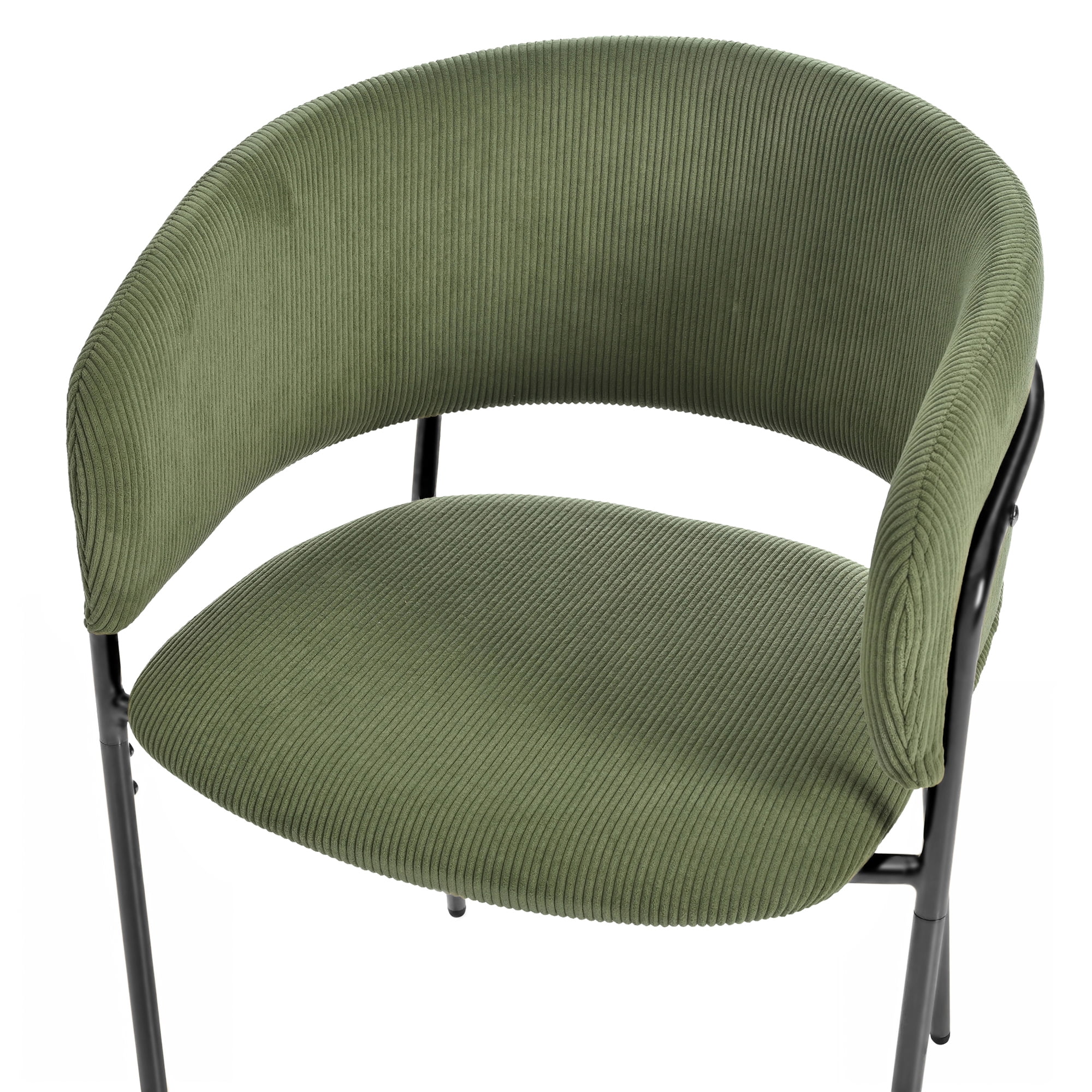 Ensemble de 4 chaises d'appoint modernes Noble House HORIZON avec pattes inclinées et pieds réglables (vert)