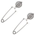 thumbnail image 1 of Oleegame 2PC Produce Storage Mesh Spoon Stainless Leaves Infuser Strainer Filter Herb Tea Kitchen，Dining & Bar Silver, 1 of 4