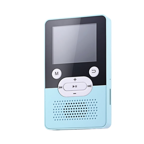 MP3 Player 3.5mm TF Card Bluetooth-compatible Audio AMV MP4 JPG JPEG BMP GIF Radio Voice Record Pedometer Sport Music Players Blue 4G