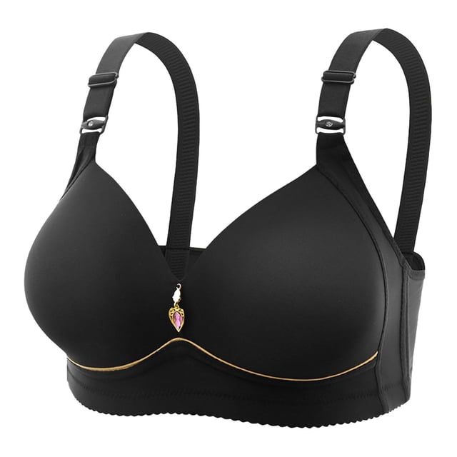 fheaev Soutien-Gorge Grande Taille pour Femmes Soutiens-Gorge Sans Armatures Impression Rassemblé Grande Taille Sans Armature Bretelles Réglables Couverture Complète Rehausseur Soutiens-Gorge Quotidiens sous-Vêtements