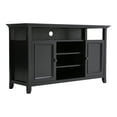 thumbnail image 1 of SIMPLIHOME Amherst SOLID WOOD Universal TV Media Stand, 54 inch Wide , Transitional, Living Room Entertainment Center, Storage Cabinet and Shelves, for Flat Screen TVs up to 60 inches in Black, 1 of 6