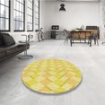 thumbnail image 4 of Ahgly Company Machine Washable Indoor Rectangle Transitional Neon Yellow Area Rugs, 2' x 3', 4 of 7