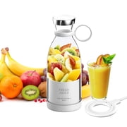 Portable Mini Fast Blender 350ml Juicing Cup with Wireless Charging 4 Blades for Smoothies, Milkshakes, Juices, and Baby Food