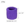 thumbnail image 2 of Unique Bargains Bracelets de Sport 8x5cm en Éponge Absorbante, Cyan 2 Pack, 2 of 7