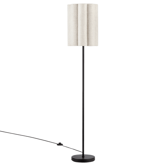 Bouclair White Floor Lamp with Petal Style Shade