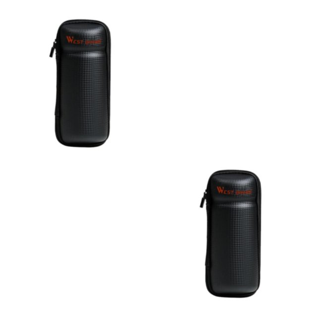 maskred Sac de Rangement Vélo pour Vélo Outil d'Eau Cage Ponction Réparation Noir 19cm 2Set