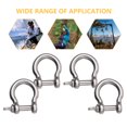 thumbnail image 4 of CIMAXIC D Shaped Stainless Steel Shackles for Daily Use Silver Color with Practical Design 4 Pieces,0.98"X0.98"X0.28", 4 of 4