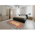 thumbnail image 4 of Ahgly Company Tapis d'Intérieur Ronds Abstraits Bruns Abstraits pour Aire, 3 Pieds Rond, 4 of 6