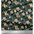 thumbnail image 3 of Soimoi Poly Georgette Fabric Monstera Leaf & Floral Print Fabric by Yard 52 Inch Wide, 3 of 5