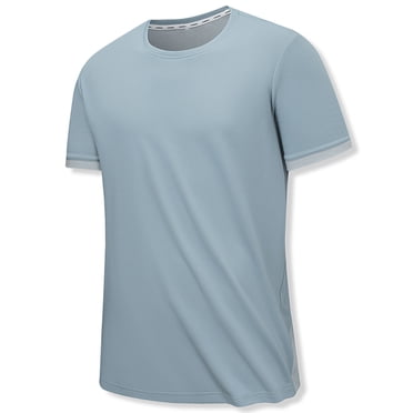 Pisexur T-Shirts d'Entraînement pour Hommes Manches Courtes T-Shirts de Sport Col Rond T-Shirts de Course Gym Entraînement T-Shirts Athlétiques