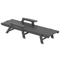 thumbnail image 4 of Bayport Ensemble de 3 Pcs de Chaises Longues/table Inclinables en Plastique HDPE pour Extérieur Gris, 4 of 5