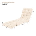 thumbnail image 2 of Costway Coussin de Chaise Longue 73 Pouces Coussin Rembourré pour Fauteuil Inclinable Intérieur Extérieur Beige, 2 of 10
