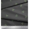 thumbnail image 3 of Soimoi Gray Velvet Fabric Leaf Leaves Decor Fabric Printed Yard 58 Inch Wide, 3 of 3
