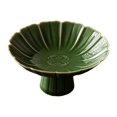 thumbnail image 3 of Abbracc Ceramic Footed Bowl Countertop Decorative for Home Decor Room Green, 3 of 9