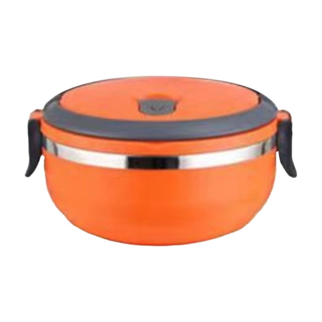Lunch Container Containers Staff Lunch Box Reusable Hot Flask Stainless Round Lunch Box Thermo Vacuum Insulated Travels Storage Grade Food Storage Container Kitchen Storage Box,Airtight Container,Pla