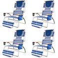 thumbnail image 1 of Ostrich 3-N-1 Altitude Outdoor Reclining Patio Beach Lounge Chair, Blue (4 Pack), 1 of 6