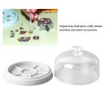 thumbnail image 3 of Plastic Watch Dust Cover with Tray, 6 Slots Anti Dust Tray Guard Accessory Storage Box Holder for Watches Screw Component Hardware Parts, Craft, Beads, Jewelry, Watch Movements, 3 of 7