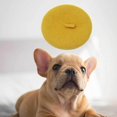 thumbnail image 4 of Chien Chat Béret Laine Chapeau Chat Béret de Jardin avec Réglable Durable Réglable Costume de Corde Élastique Jaune Chaud, 4 of 9