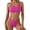 Hot Pink, variant on Kyusrd Bikini Sets For Women Two Piece Swimsuits Summer Beach Swim Bathing Suits Women's Swimsuits V Neck Bathing Suit For Women Swimsuits