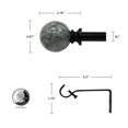 thumbnail image 3 of Nancy Adjustable Metal Single Curtain Rod 48" to 84"-Black, 3 of 7