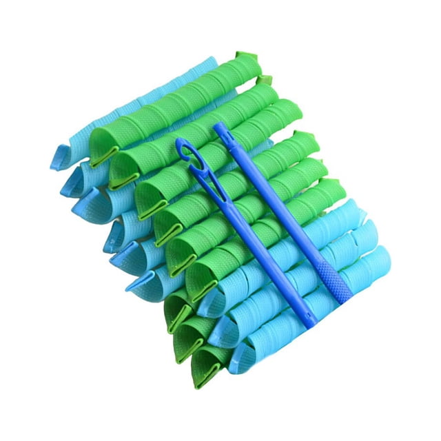 1 Ensemble Rouleau de Cheveux Service Longue Durée Fonction Puissante Aide Utile Boucleurs Design Unique Boucleur pour Cheveux Longs Bleu+vert