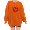 thumbnail image 1 of 2023 Chandail à Capuchon Surdimensionné pour Femmes Mode Automne Imprimé Blouse Ample à Manches Longues Col Rond Chandail Décontracté Hauts Chandail en Molleton Costumes Halloween/noël 50 % de Rabais Liquidation, 1 of 3