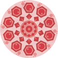 thumbnail image 1 of Ahgly Company Tapis d'Intérieur Ronds Transitionnels Roses Lavables à la Machine, 4 Pieds Rond, 1 of 7