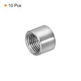 thumbnail image 3 of Unique Bargains Round Coupling Nut M10x1mm 10mm Threaded Sleeve Connector Rod Bar Stud Tube 10 Pack, 3 of 4