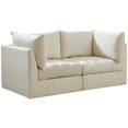 thumbnail image 1 of Meridian Furniture Jacob Sofa Modulaire en Velours Crème, 1 of 10