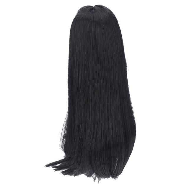 Poupée Longue Droite, Remplacement de Cheveux de Poupées Doux Résistant à la Chaleur Coupe Flexible pour Habillage de Poupée Noir