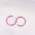 thumbnail image 3 of Miangastore 2 pcs Unisex Surgical Titanium Steel Open Nose Ring Nose Piercing Stud 8mm (Pink), 3 of 9